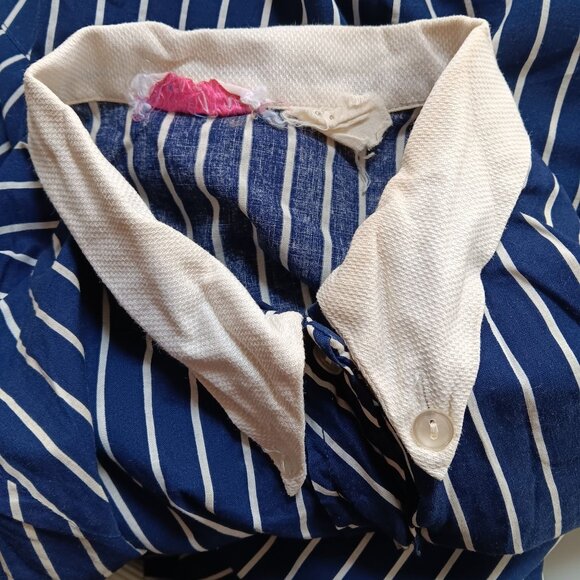 11 Juniors True Vintage Shirt Dress 1960's Striped Mod Garage Band Button-Down - Picture 9 of 12